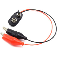 9v Battery Connector snap with Alligator Clips