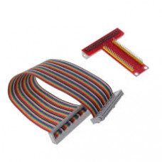 40 Pin Red GPIO Extension Board for Raspberry Pi With Cable