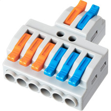  6:2 Pole Wire Connector Terminal Block with Spring Lock Lever for Cable Connection PCT-SPL-62 0.08-2.5mm