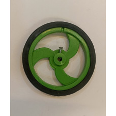 9X1 Green Wheel 6mm Shaft